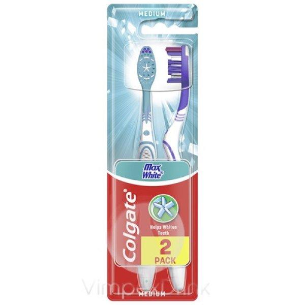 Colgate fogkefe Max White közepes 1+1db