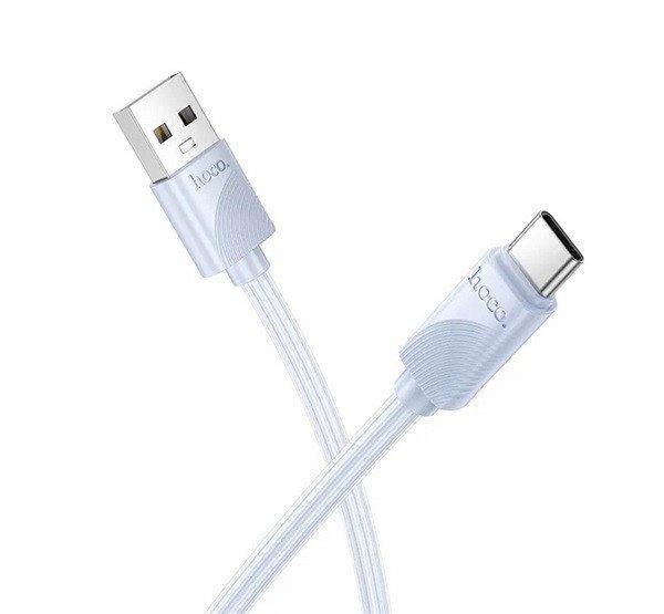 HOCO X114 adatkábel (USB - Type-C, 3A, gyorstöltő, 100cm) VILÁGOSKÉK