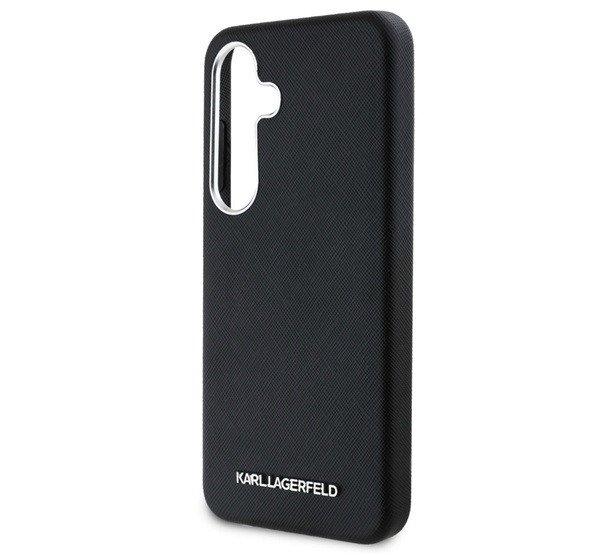 KARL LAGERFELD PU SAFFIANO METAL LOGO AND FRAME szilikon telefonvédő
(ütésállóság, bőr hatású hátlap, 3D) FEKETE Samsung Galaxy S25
(SM-S931)