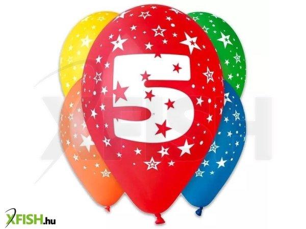 Színes számos lufi 5 darabos - 5