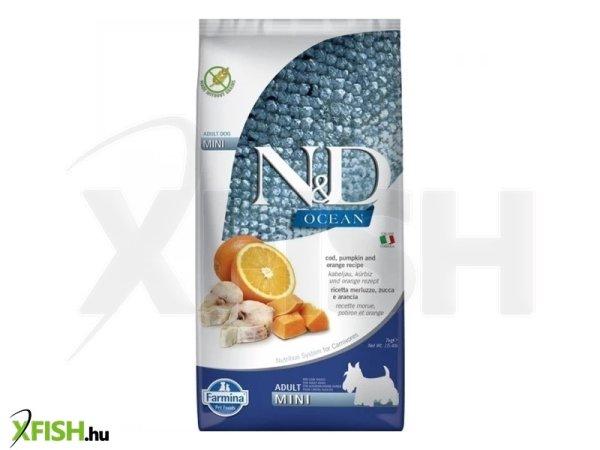 N&d dog ocean tőkehal & narancs és sütőtök adult mini 7kg