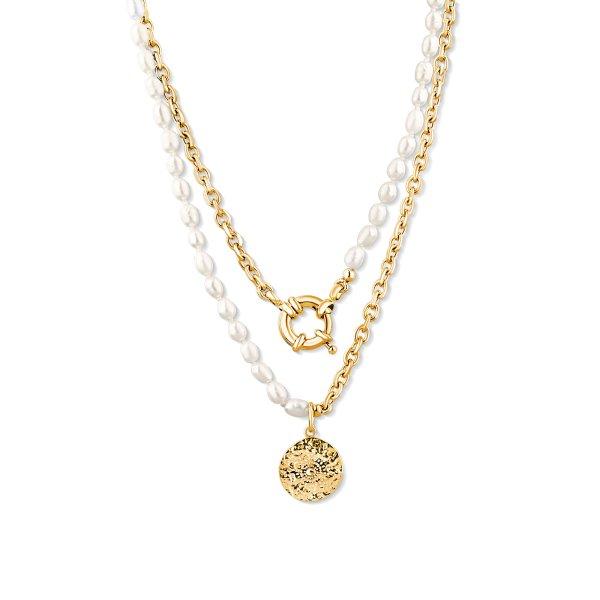 JwL Luxury Pearls Stílusos aranyozott nyaklánc valódi folyami gyöngyökkel
JL0798