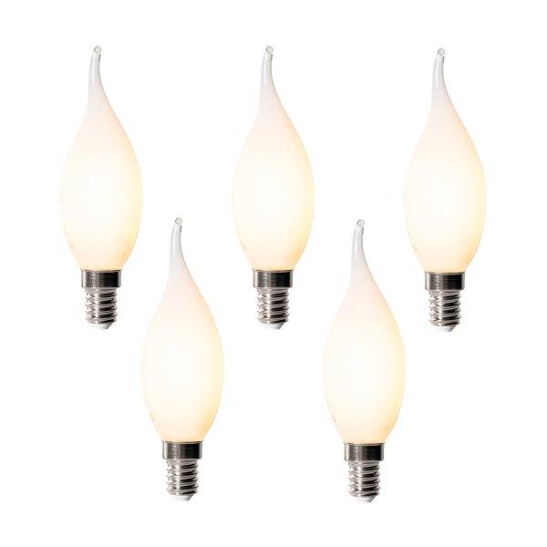 5 darabos E14 dimmelhető LED izzókészlet BXS35 Opál 4W 450 lm 2200K