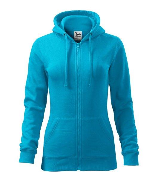MALFINI Női felső Trendy Zipper - Türkiz | S