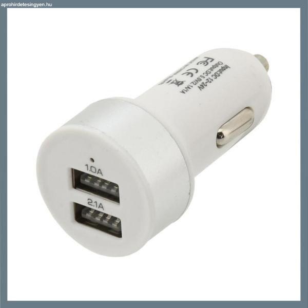 Autós USB adapter – 2 portos, 12/24V szivargyújtóhoz, 5V/2100mA kimenettel
07406