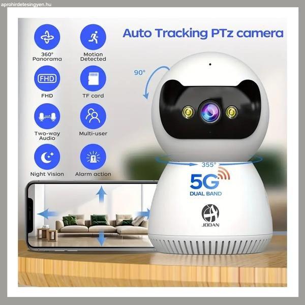 JOOAN 5G WiFi Okos Forgatható IP Kamera – Éjjellátóval,
Mozgáskövetéssel és Kétirányú Hanggal KE280262