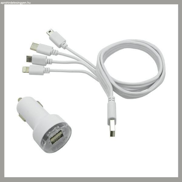 Autós Töltőszett 4 az 1-ben USB Kábellel – Univerzális Csatlakozókkal
07680