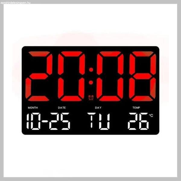 Nagy képernyős LED digitális óra – dátum idő hőmérséklet 6386428 