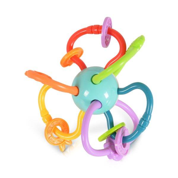 Flexibilis karikás rágókás csörgő - Multicolor