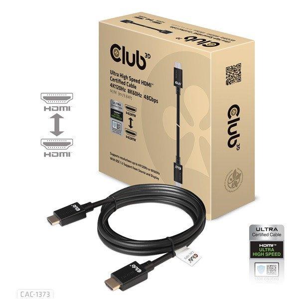 Club 3D Kábel - CAC-1373 (HDMI 2.1 Ultra High-Speed, 48Gbps, 4K120Hz, 8K60Hz,
M/M, 3m)