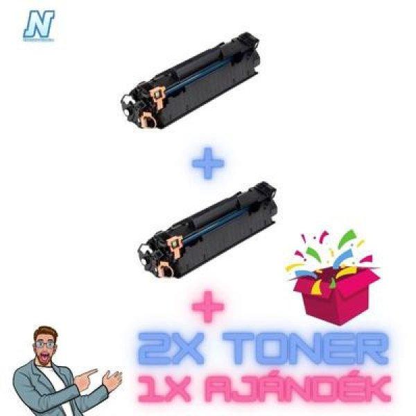 2+1DB-os PAKK, HP -hez, ►2DB CE285A / Canon-hoz CRG-725 / CRG-712 (CB435A,
CB436A) UTÁNGYÁRTOTT toner◄ +1 MEGLEPETÉS (2x~2000 oldalas)