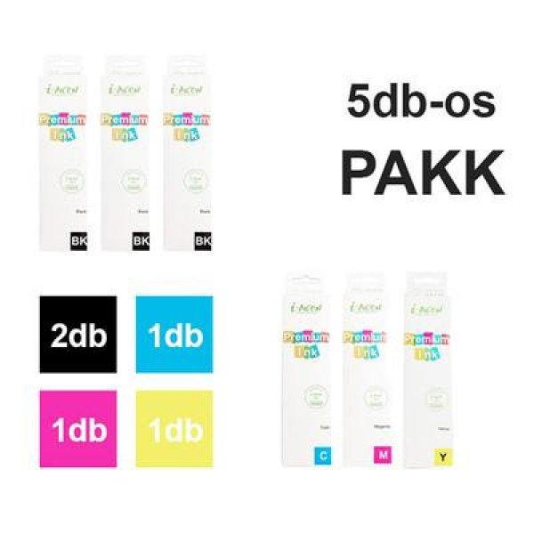 5db-os EPSON -hoz T664x ™utángyártott tinta PAKK (T672x)(5*70ml)
T6641+T6642+T6643+T6644