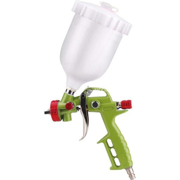 EXTOL CRAFT festékszóró pisztoly légkompresszorhoz, 700ml műanyag tartály,
1,5mm szórónyílás, 190L/perc, 4 Bar, 1/4' gyorscsatla