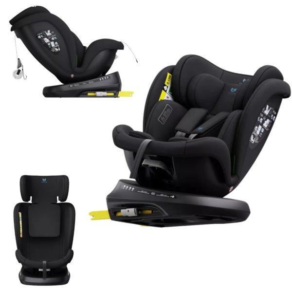 Foxter I-Size 360°-ban forgatható ISOFIX gyermekülés (40-150 cm) - Black