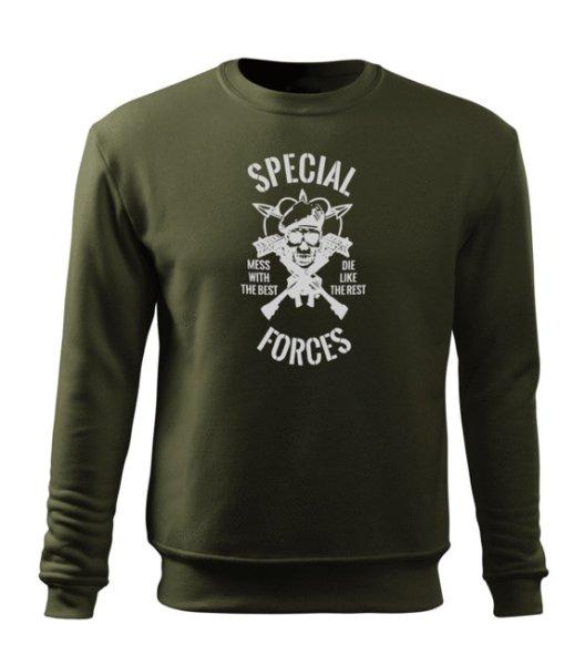 DRAGOWA férfi pulóver special forces, olívzöld 300g/m2