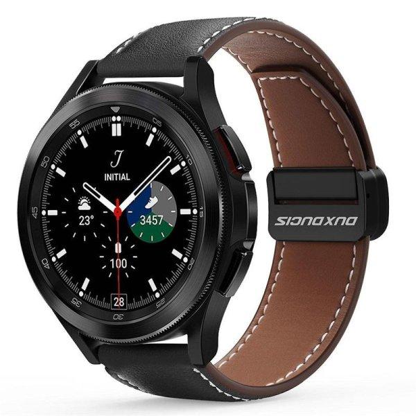 DUX DUCIS YA - valódi bőr szíj Samsung Galaxy Watch / Huawei Watch / Honor
Watch (20mm-es szíj) fekete