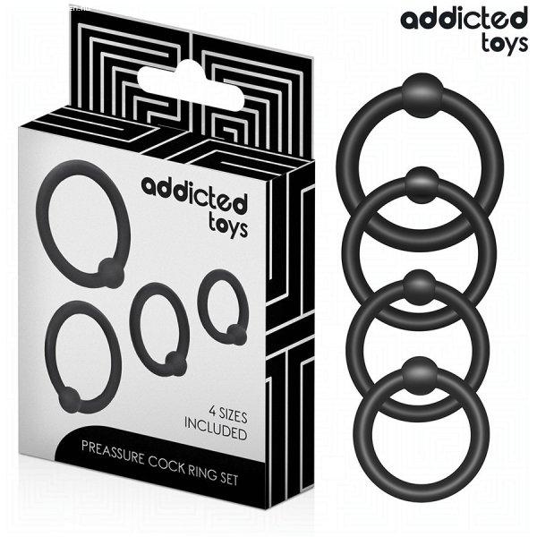 ADDICTED TOYS – prémium szilikon nyomásgyűrűk szettje