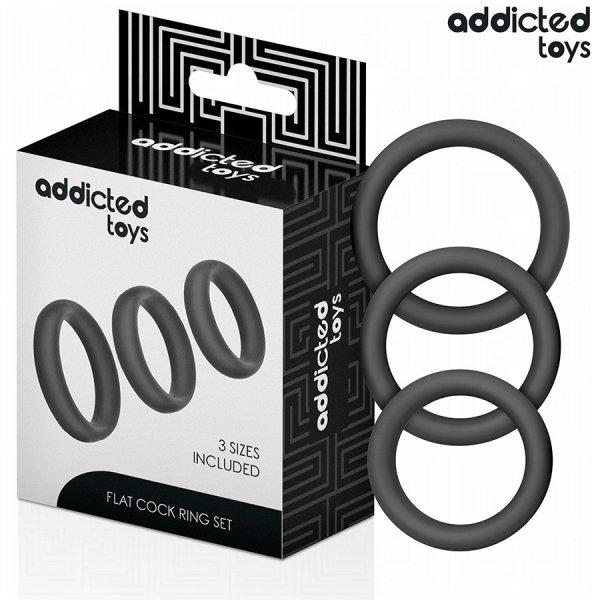 ADDICTED TOYS - prémium lapos szilikon gyűrűk szettje