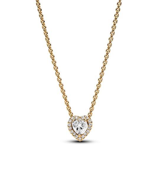 Pandora Aranyozott nyaklánc csillogó szívvel Timeless 368425C01-45