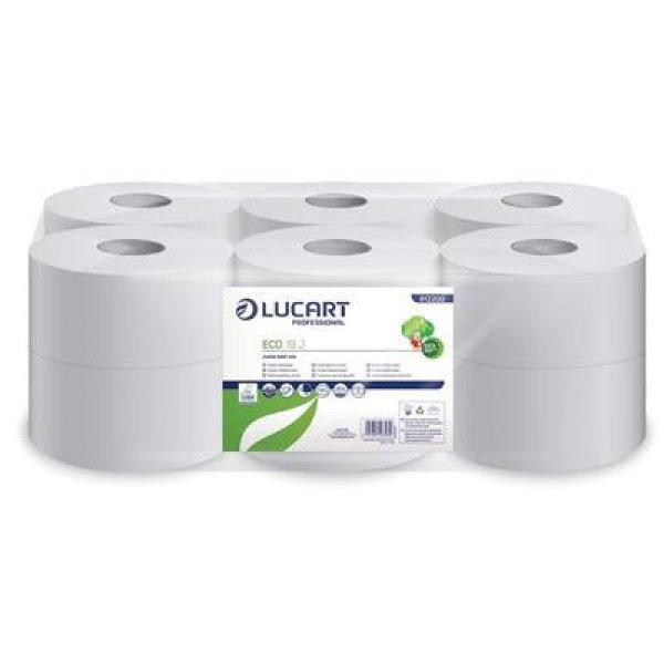 Toalettpapír, 2 rétegű, 120 m, 19 cm átmérő, LUCART, "Eco",
fehér