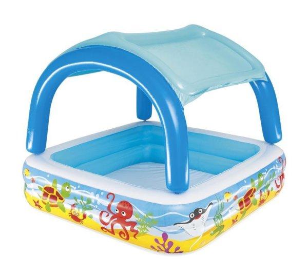 BESTWAY, 52192 medence, Coral reef, felfújható gyermekmedence tetővel, 1,47 x
1,47 x 1,22 m