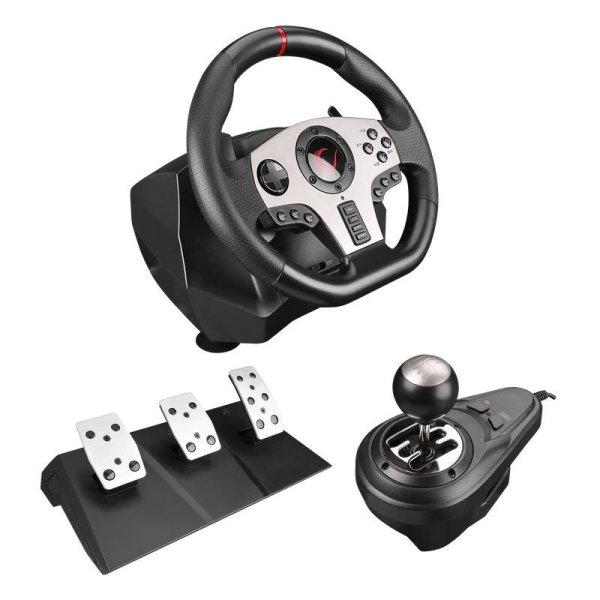Rampage V902 PC-3 Pedal Gaming Wheel Black