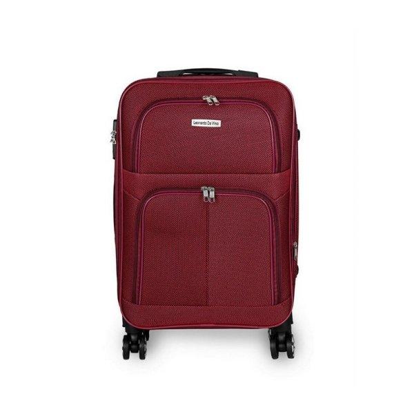 Kabin Bőrönd 55-60 cm kivehető kerekekkel számzáras bővíthetó bordó