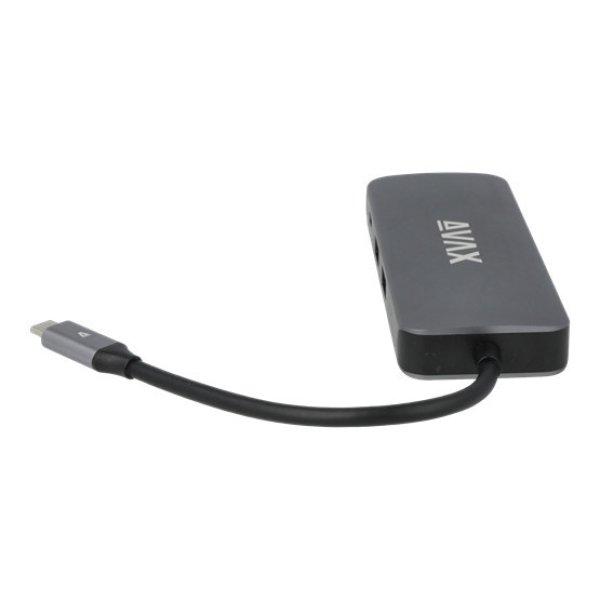 ADA AVAX HB612 CONNECT+ 8in1 Multi HUB 2xUSB 3.0, TypeC, HDMI(4K/60Hz), RJ45,
TF/SD, PD 100W