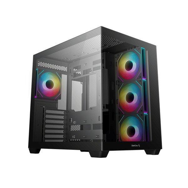 DeepCool Számítógépház - CG530 4F (fekete, ablakos, 4x12cm A-RGB, BTF, ATX,
2xUSB3.0, 1xUSB2.0)