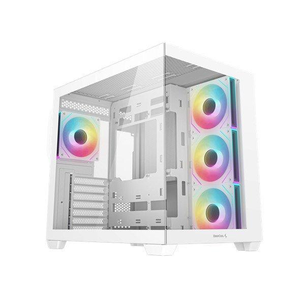DeepCool Számítógépház - CG530 4F WH (fehér, ablakos, 4x12cm A-RGB, BTF,
ATX, 2xUSB3.0, 1xUSB2.0)