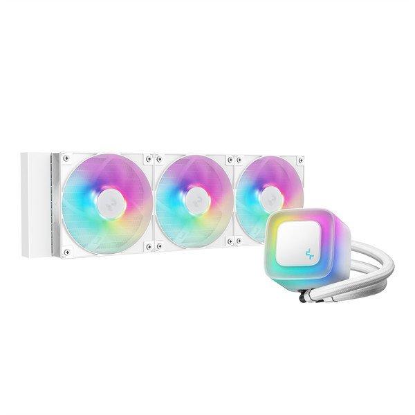 DeepCool CPU Water Cooler - LE360 WH V2 (max 31,6dB; max. 128,93 m3/h; 3x12cm,
A-RGB LED, fehér)