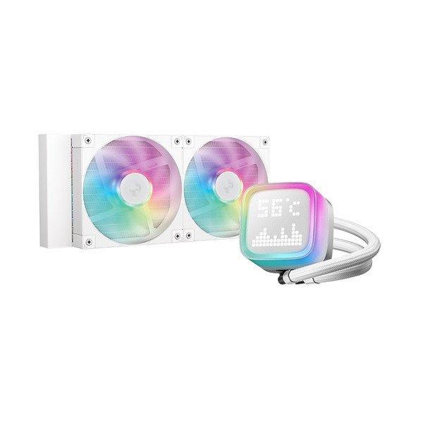 DeepCool CPU Water Cooler - LP240 WH (max 21dB; max. 122,39 m3/h; 2x12cm, LED
kijelző, fehér)