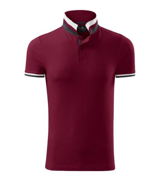 MALFINI Férfi galléros póló Collar Up - Garnet | XL