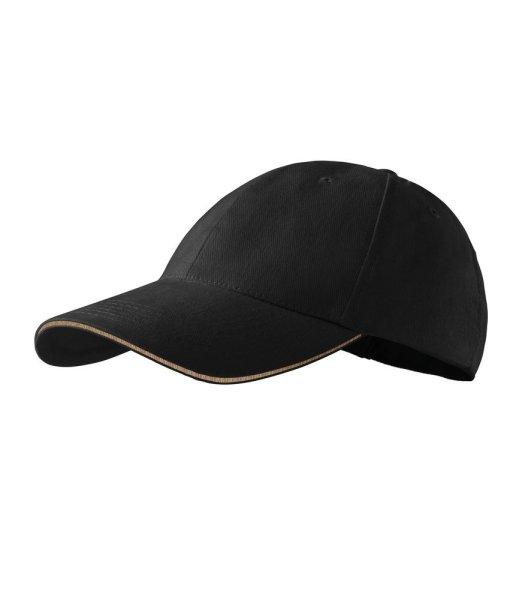 MALFINI 6P Sandwich siltes sapka - Fekete | unisex