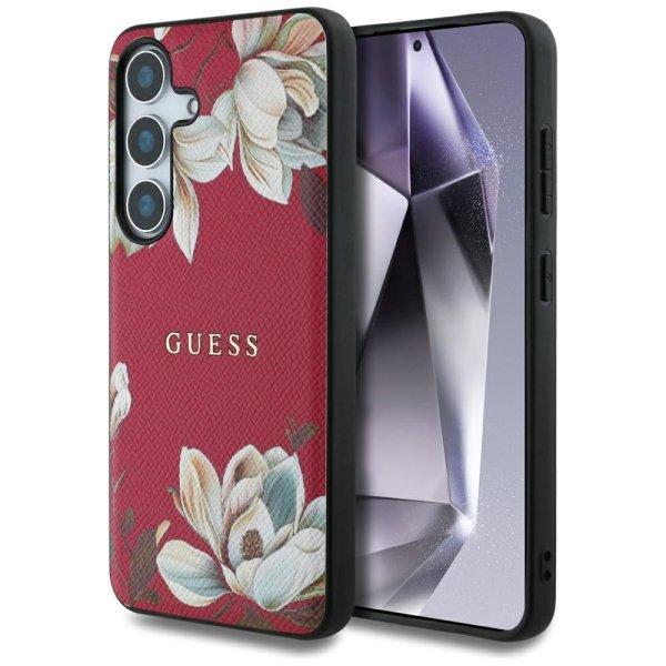 Guess Grained Printed Flower Pattern MagSafe-kompatibilis tok Samsung Galaxy S25
- élénk rózsaszín