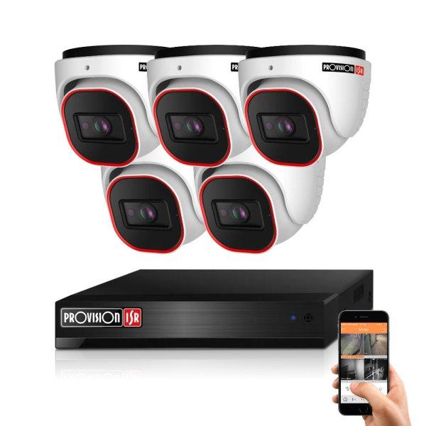 Provision 5 dome térfigyelő kamerás IP rendszer 4MP