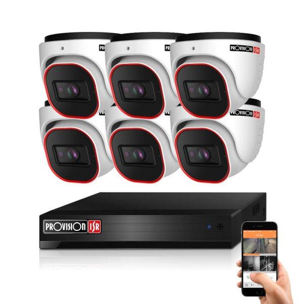 Provision 6 dome térfigyelő kamerás IP rendszer 4MP
