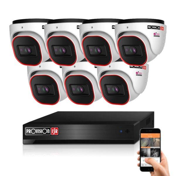 Provision 7 dome térfigyelő kamerás IP rendszer 4MP