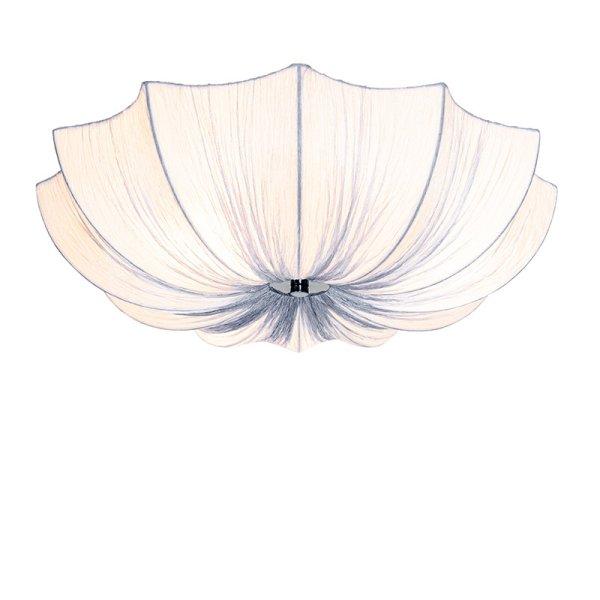 Design mennyezeti lámpa szürke selyem 52 cm 3-lámpás - Plu