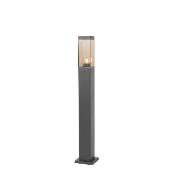 Okos kültéri oszlopos lámpa sötétszürke füstüveggel 80 cm WiFi P45-tel -
Malios