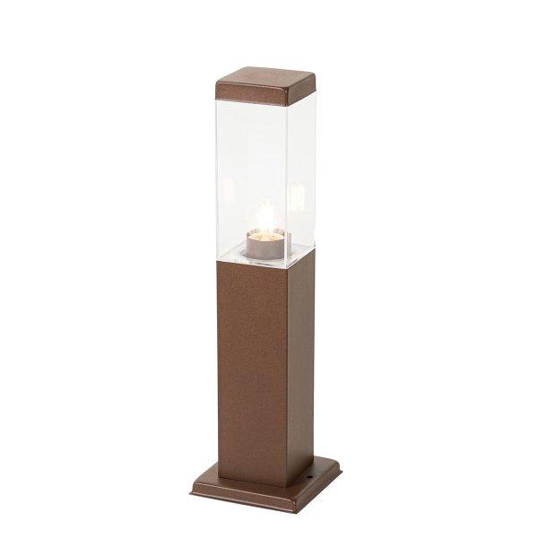 Okos kültéri oszloplámpa rozsdabarna 45 cm P45-tel - Malios