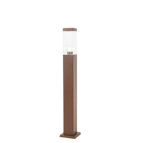Okos kültéri oszlopos lámpa rozsdabarna 80 cm WiFi P45-tel - Malios