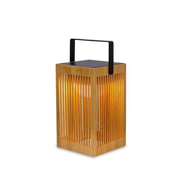 Bambusz asztali lámpa LED-del, dimmelhető, IP54, szolárral újratölthető,
távirányítóval - Okinawa