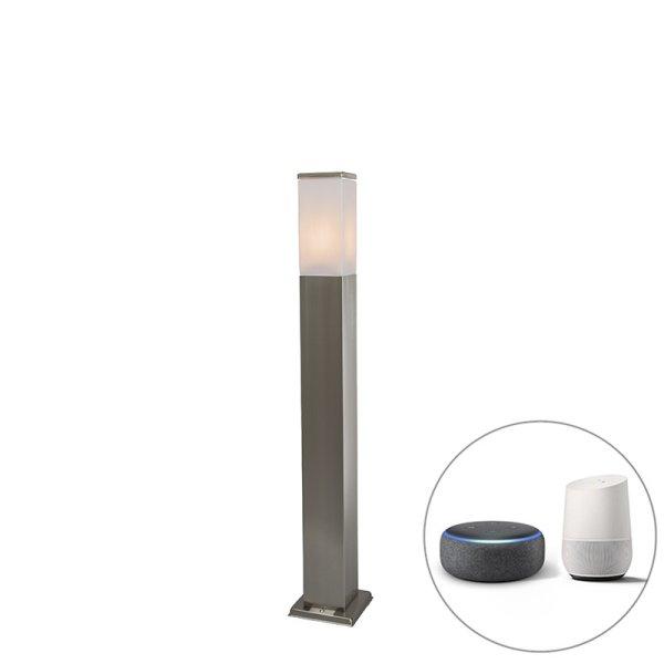 Okos kültéri lámpa 80 cm acél, WiFi P45-tel - Malios