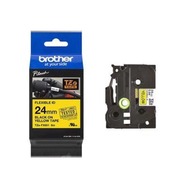 Brother P-touch TZe-FX651 szalagkazetta, 24mm széles, 8 méter hosszú