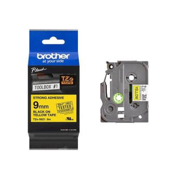 Brother P-touch TZe-S621 szalagkazetta, 9mm széles, 8 méter hosszú