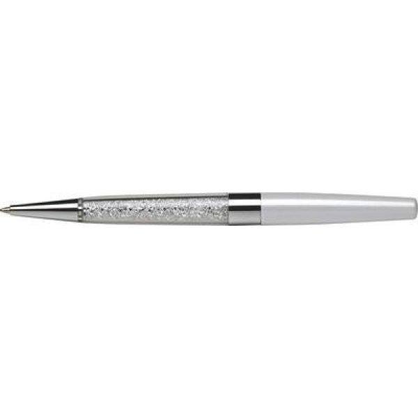 Golyóstoll, krémfehér, alul fehér SWAROVSKI® kristállyal töltve, 14cm,
ART CRYSTELLA®