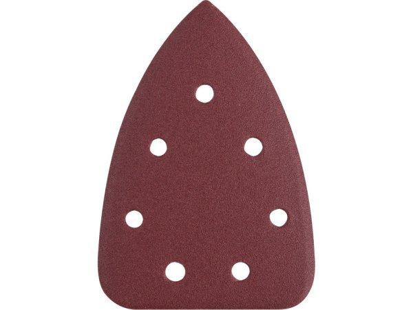 EXTOL PREMIUM delta csiszolópapír, lyukas klt. 10db, 100×140 mm; 7 db
lyukkal, P60, 8891844 csiszológéphez