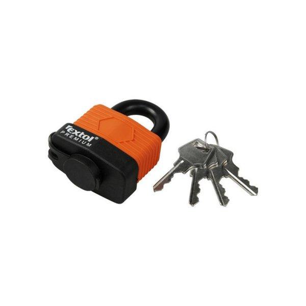 EXTOL PREMIUM lakat, laminált, vízálló, 4db kulcs; 40mm,
kengyelszárátmérő:8/12mm
