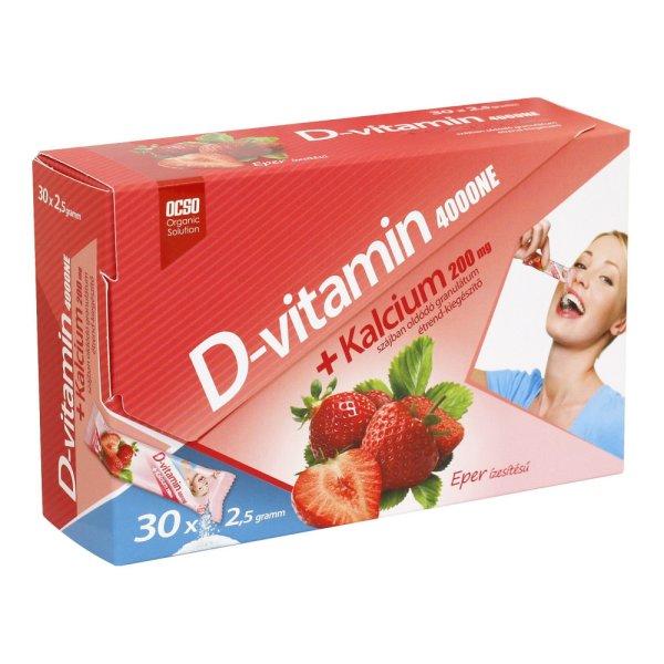 OCSO D-vitamin + Kalcium Szájban Oldódó Granulátum 30 tasak
